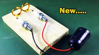100% New Ideas Free Energy Using Spark Plug With Copper Wire