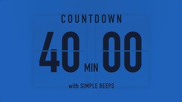 40 Minutes Countdown Flip Timer / + Cymbal + 5 Min Left Alert💥