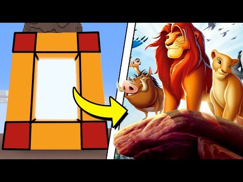 COMO FAZER UM PORTAL PARA O MUNDO DO REI LEÃO !! - MINECRAFT