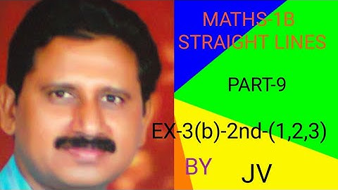Straight Lines#Intermediate Maths  1B@JV-The Mentor .