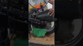 Scooter engine starting up after full restoration #automobile #mechanic #restoration