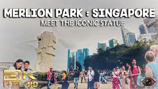 [4K] Merlion Park : Singapore Walking Tour