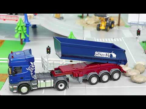 Tractor, Fire Truck, Excavator, Garbage Trucks Police Cars Construction Toy Vehicles for Kids