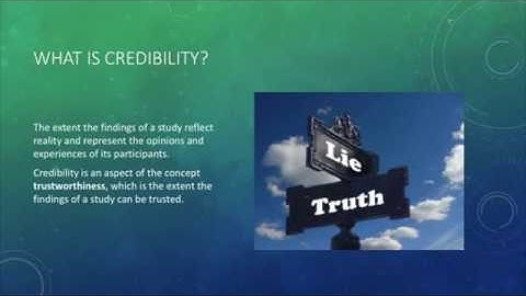 How to ensure the results of a study are credible (Howarth, 2002)