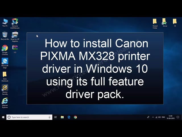 How To Install Canon Pixma Mx328 Printer Driver Youtube