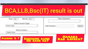 BCA,bsc ,llb result is out #gndu 2022