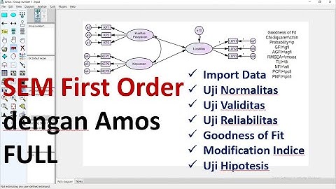 Tutorial SEM First Order dengan Amos FULL