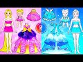 [🐾paper diy🐾] Blue and Pink Rapunzel Mother and Daughter Prom Dress | Rapunzel Compilation 놀이 종이