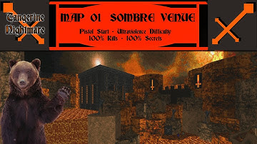 #Doom - Tangerine Nightmare | Map 01 - Sombre Venue | UV100% + Pistol Start