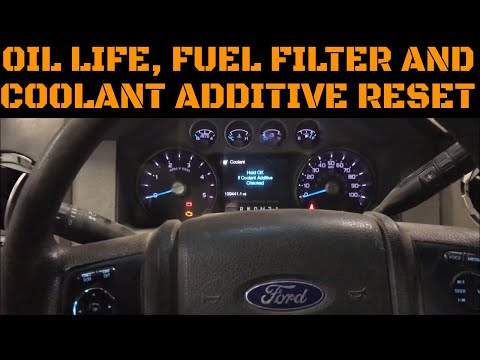 Ford F250/F350 Powerstroke Fuel Filter, Oil Life And Coolant Additive Reset Procedure