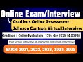 🔥Biggest Online Test/Virtual Interview | Gradious, Johnson Controls | 2021-2025 BATCH Hiring