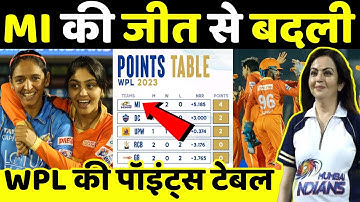 WPL 2023 Today Points Table | Mumbai Indians vs Gujarat Giants After Match Points Table | MI vs GG
