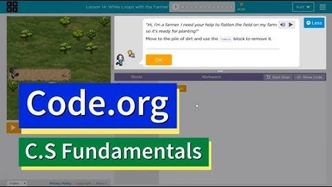 While Loops with the Farmer CS Express Lesson 12.1 - Course D 12.1 Code.org Tutorial with Answers