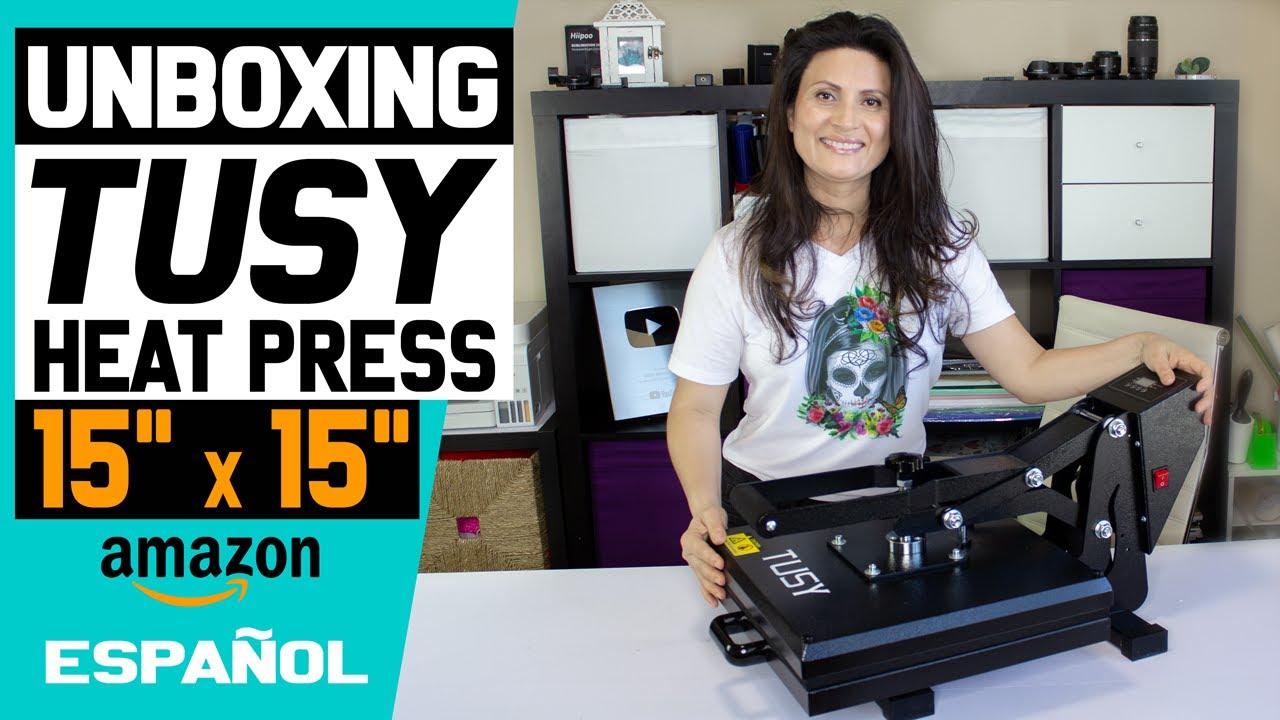 Cómo Usar la TUSY Heat Press de 15" x 15" de Amazon Tusy Heat Press Económica para