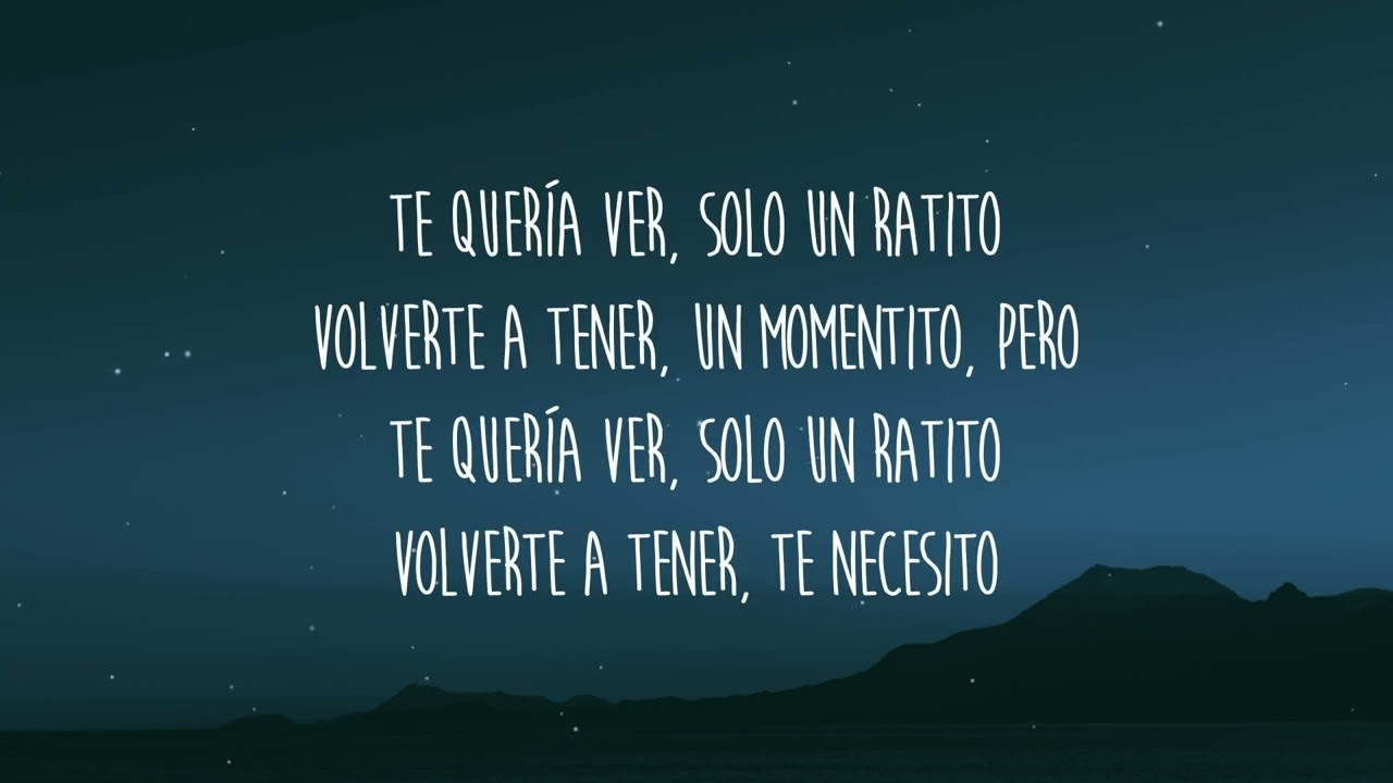 Alemán, Neton Vega - Te Quería Ver (Letra-Lyrics)