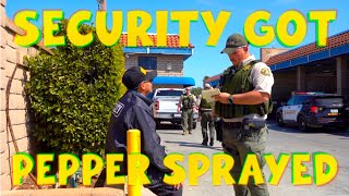 Security Guard got Pepper Sprayed - 1st Amendment Audit