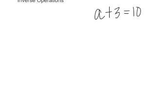 Inverse Operations - addition and subtraction