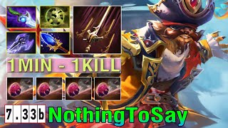 Crazy Mode NothingToSay [Pangolier] Mid No Mercy 1Min 1KiLL Destroyed Ember - Dota2 Pro MMR 7.33B