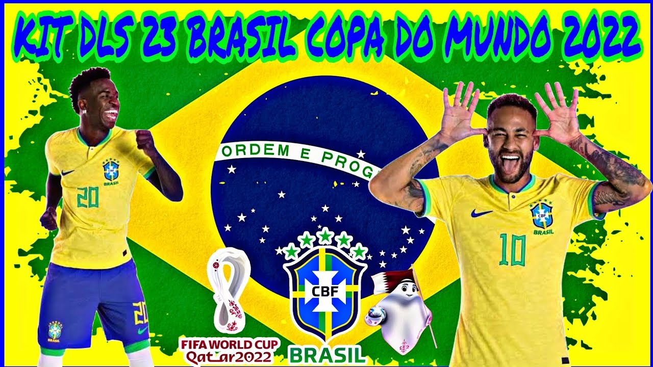 SAIU!! KIT DLS 25 RETRO BRASIL 2022 COPA DO MUNDO QATAR