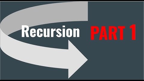 Python: Recursion part 1