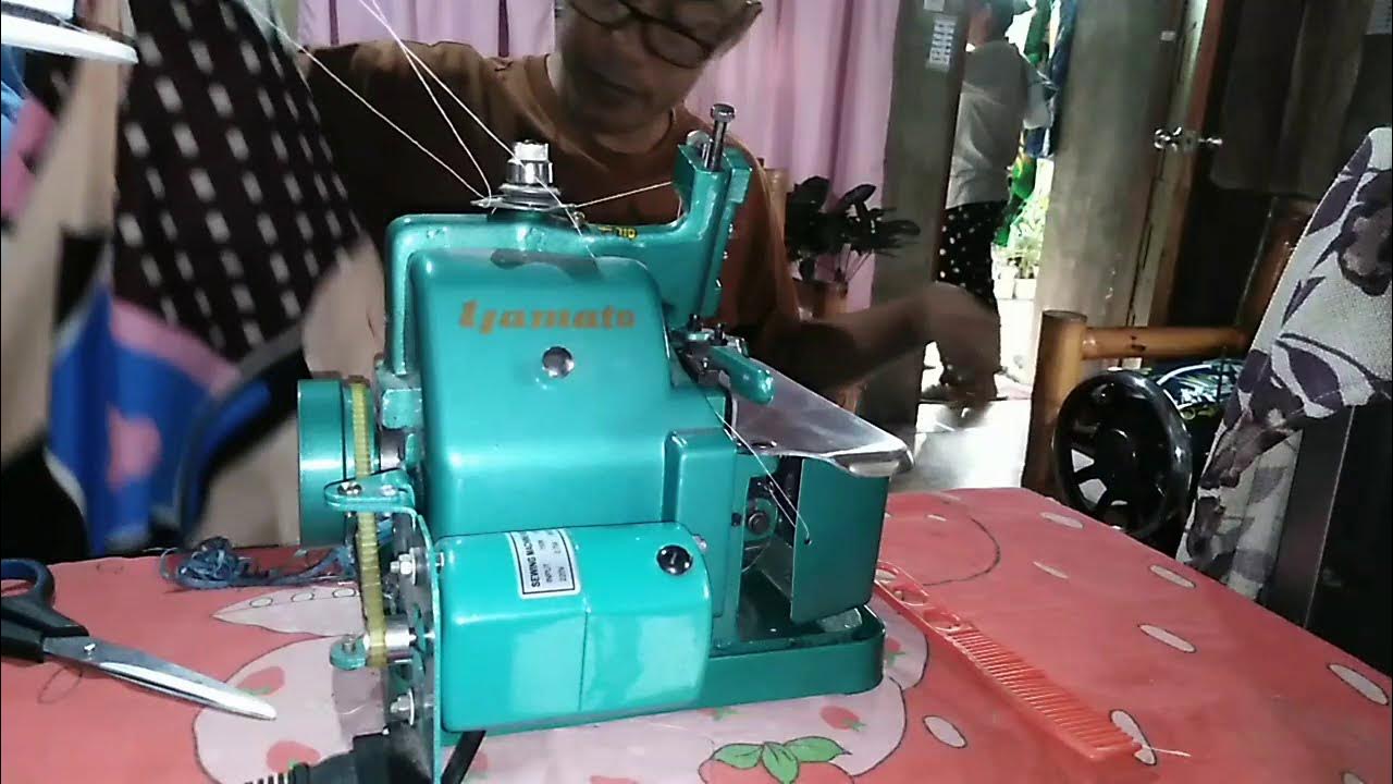 Paano mag edging ng punda.gamit portable edging sewing machine. YouTube
