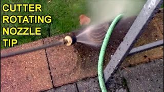 Cutter Rotating Circular Nozzle Tip Cleans Patio Moss, Mold, Dirt