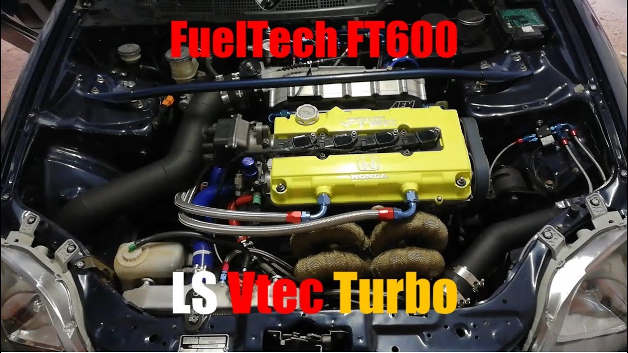 LS Vtec Turbo on FuelTech FT600 Start Up and walk through - YouTube