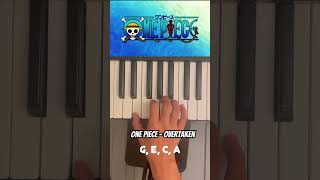 One Piece - Overtaken Easy Piano Tutorial