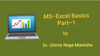 MS Excel Basics Part 1