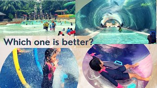 Sentosa Adventure Cove VS Wild Wild Wet | Singapore Waterpark | SGVlogs #3