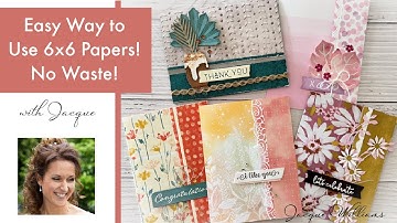 Easy Way to Use 6x6 Papers with No Waste!