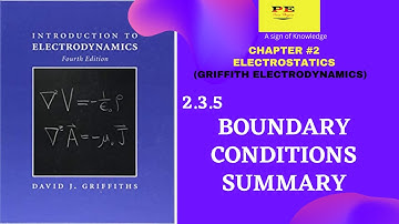 2.3.5 Boundary Conditions, Summary of equations of Chapter#2 Electrostatics