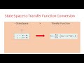 Converting State Space to Transfer Function