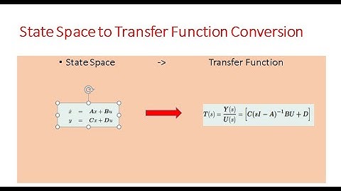 Converting State Space to Transfer Function