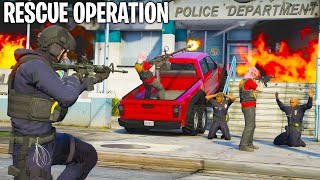 Intense SWAT Response To Police Station Attack in GTA 5 RP!