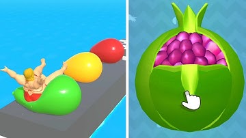 Squeezy Girl vs Juicy Run! Very Satisfying and Relaxing ASMR Slicing Gameplay