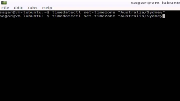How to change the time zone in Lubuntu