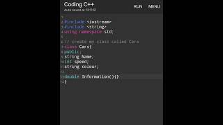#25 class function 😀(c++)#short