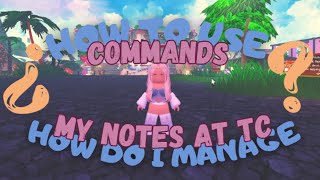 How to use COMMANDS In Roblox + My notes at Training Center! screenshot 4