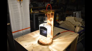 Come costruire una lampada con una bottiglia di Gin. Bottle lamp diy