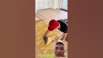 Thi công hệ thống sưởi sàn nước nóng #construction