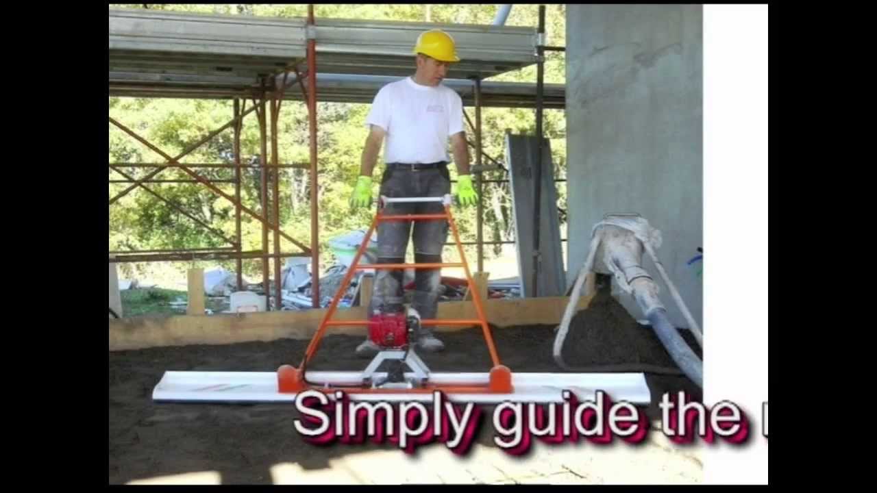 Vibrating Screed Semi Dry Concrete Leveller Compactor YouTube