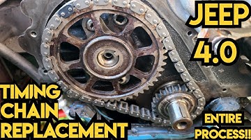 Jeep Grand Cherokee 4.0 Timing Chain Replacement ( 1999 - 2004 ) | WJ XJ TJ | HOW TO | STEP BY STEP