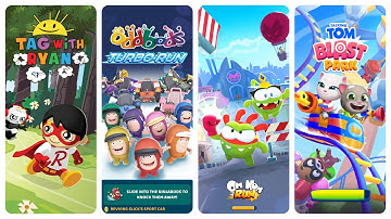 Tag With Ryan Fire Chief Ryan vs Oddbods Zee vs Om Nom Space Cowgirl vs Blast Park Tom