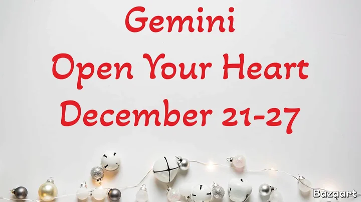 GEMINI “WEEKLY” TAROT READING “Open Your Heart” December 21-27 2025