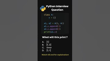 Day 36 | Python Interview Questions | Shared Mutable Class Variable Trap 🔥 #python #coding #shorts