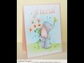 Whimsy Stamps - Elephant with Bouquet   No Line Coloring