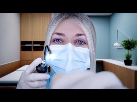 ASMR Deep Ear Cleaning & ENT Exam - Otoscope, Fizzy Drops, Latex Gloves, Picking, Stethoscope