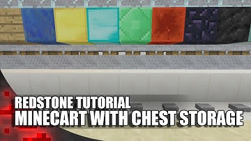 Minecraft: Minecart With Chest Storage System (1 Wide and Expandable)