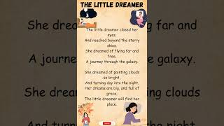 The Little Dreamer Poems In English  English Poem For Kids  shorts